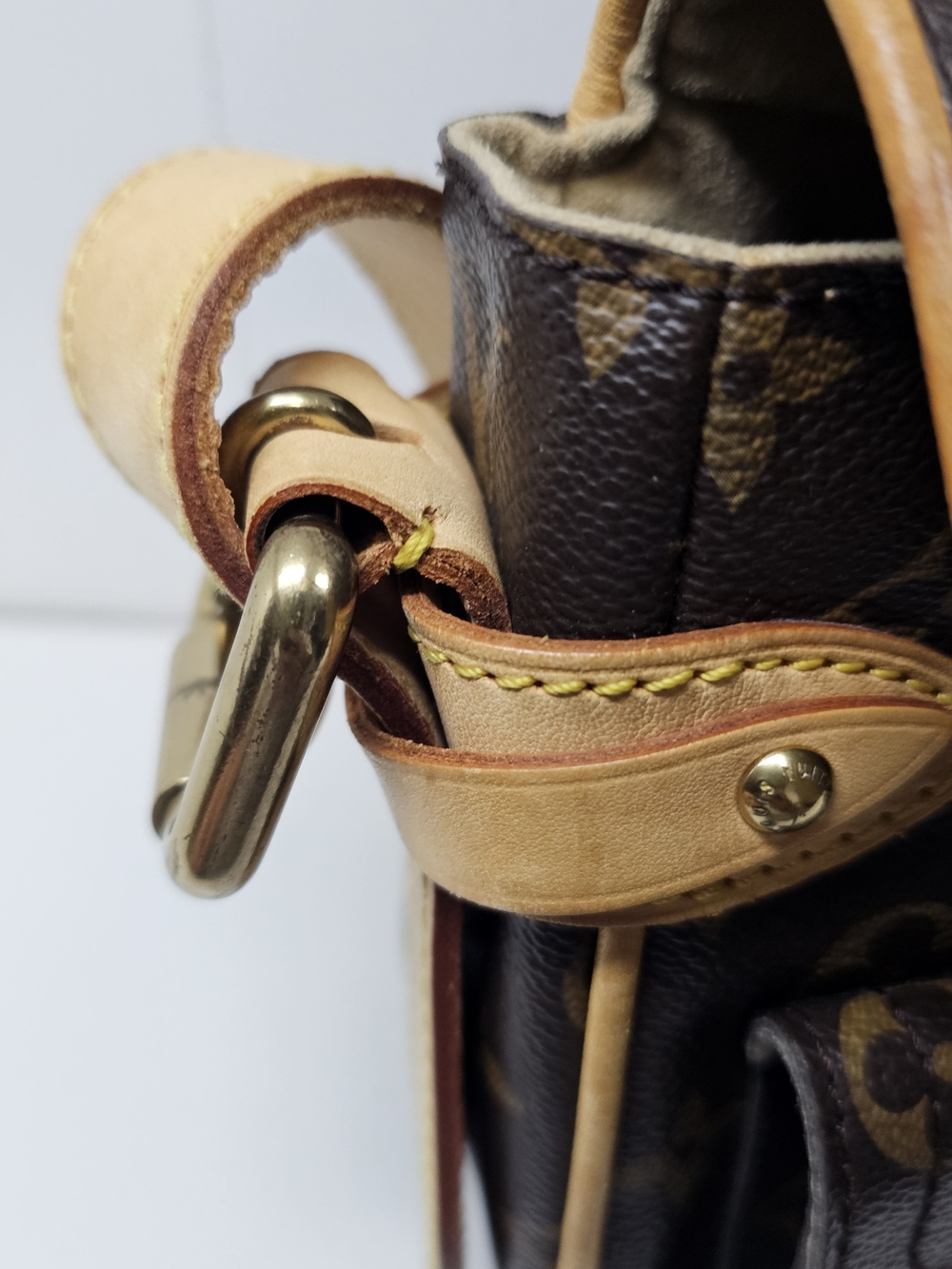 Louis Vuitton Hudson Monogram Canvas Shoulder Bag in Brown and Tan - Picture 5 of 16